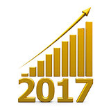 Business graph up with 2017