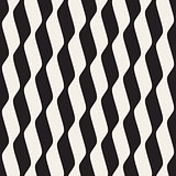 Vector Seamless Black and White Vertical Wavy Lines