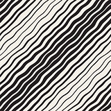 Hand Drawn Diagonal Lines Pattern. Abstract Freehand Background Design
