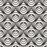 Vector Seamless Black And White Concentric Circles Optical Illusion Pattern