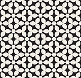 Vector Seamless White Hexagonal Geometric Simple Floral Petal Pattern