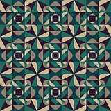 Vector Seamless Geometric Rounded Triangle Shapes Square Green Grey Pattern Dark Background