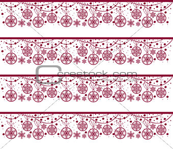 Vector seamless pattern snowflakes