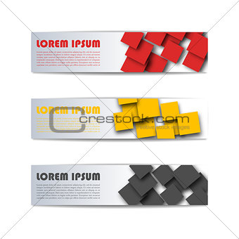 A set of web banners, vector illustration.