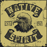 native spirit poster with eagle