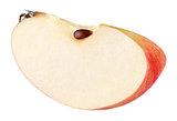 Slice of red apple fruit