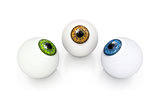 brown green and blue eyeball