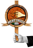 Italian Meat Sauce - Sign with Hand of Chef