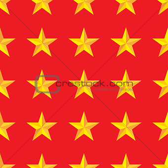 Seamless yellow stars background in vector