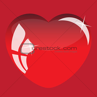 Postcard heart background. Vector illustration