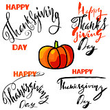 Typographic Thanksgiving Design Set