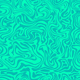 Natural green marble imitation seamless pattern. Trendy backdrop with blue acrylic drips on white background. Paint waves and vortexes stone texture.