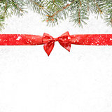 snowy christmas or new year background