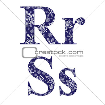 Uppercase and lowercase letters R and S 