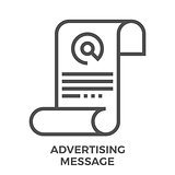 Advertising message icon