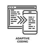 Adaptive Coding Line Icon