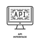 API Interface Line Icon