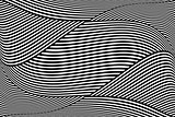 Op art wavy lines pattern. Abstract background. 
