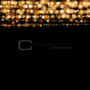 Christmas lights design elements background. Glowing lights for 