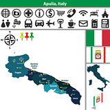 Apulia with regions, Italy