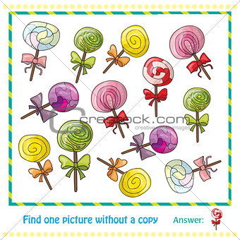 colorful lollipops in hand drawn style game