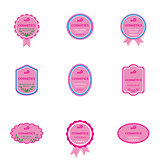 Set of labels for bio cosmetics