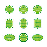Set of labels for bio cosmetics