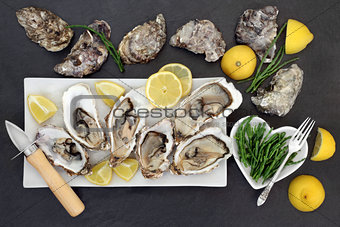 Oysters and Samphire