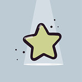 Lucky star cartoon style. Modern vector illustration simple flat favorite sign. Trendy decoration symbol for website design, web button, mobile app.