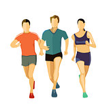 three runners