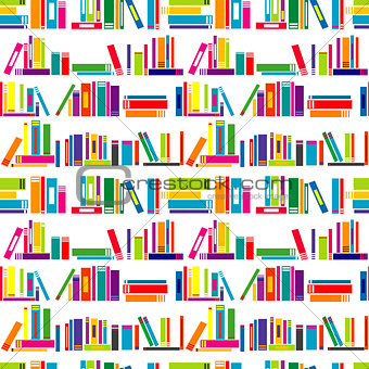 Colorful background with stylized books