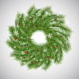 Christmas background with wreath