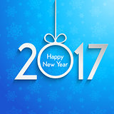 Happy New Year background with snowflakes 