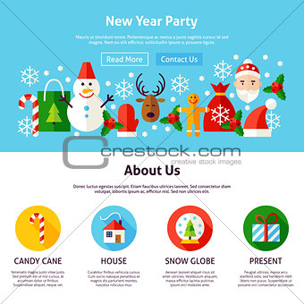 New Year Party Web Design