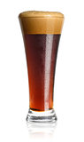 glass of dark beer isolated