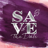 Poster wedding save date violet