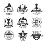 Karaoke Club Black And White Emblems