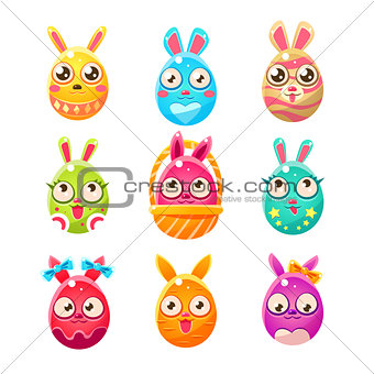 Egg Shaped Easter Bunny In Different Designs