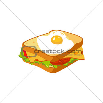 Sandwich Breakfast Food Element Isolated Icon
