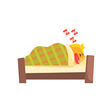 Sleeping Duckling Cute Character Sticker