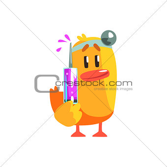 Duckling Doctor Cute Character Sticker