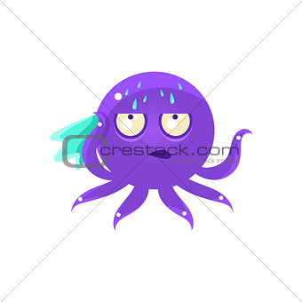 Sweating Funny Octopus Emoji