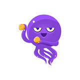 Funny Octopus Dancing With Castanets Emoji