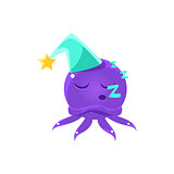 Funny Octopus Sleeping Emoji