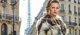Portrait of modern fashion-monger in Paris, France looking aside