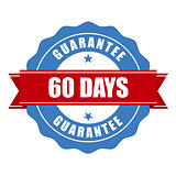 60 days guarantee stamp - warranty sign
