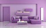 Purple modern living room