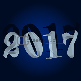 New year 2017. Winter background