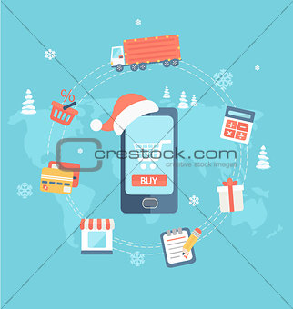 Concept of christmas discount.