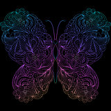 abstract butterfly on black background
